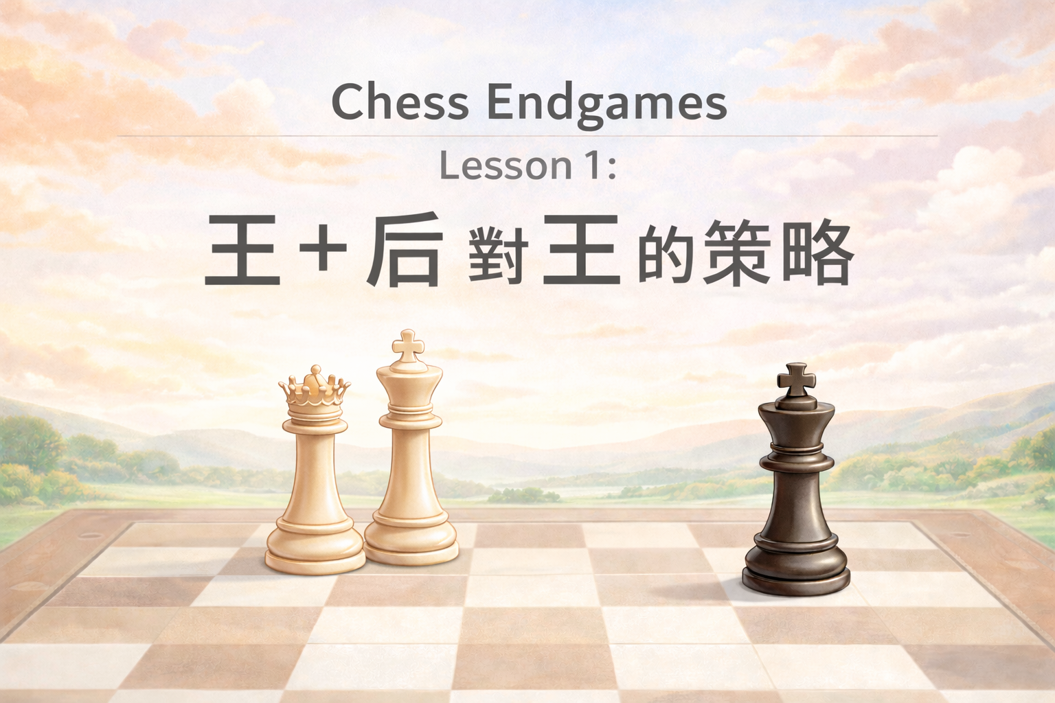 chess endgame queen and king