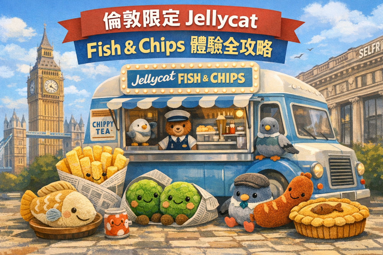 【2026年倫敦限定 Jellycat】Fish & Chips 體驗全攻略|要不要預約?哪些必買?代購資訊一次整理