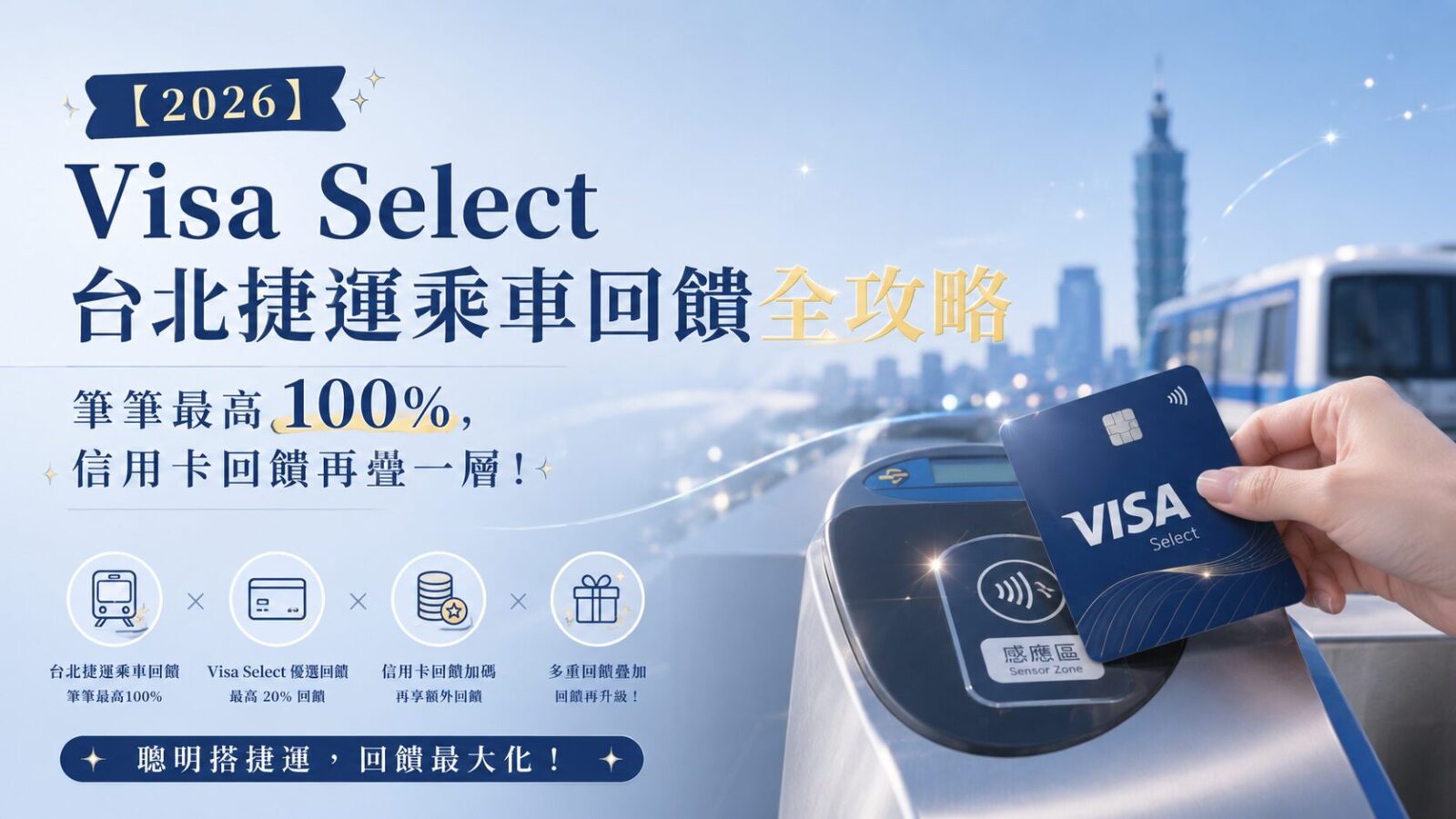 【2026】Visa Select 台北捷運乘車回饋全攻略:筆筆最高 100%,信用卡回饋再疊一層!(附報名步驟、入帳實測截圖)