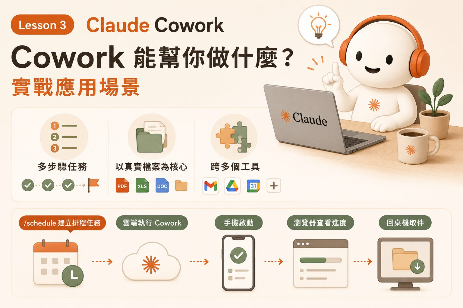 Claude Cowork Lesson 3|Cowork 能幫你做什麼?實戰應用場景