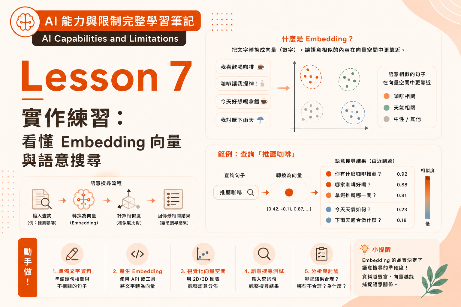 AI Capabilities Lesson 7｜實作練習：看懂 Embedding 向量與語意搜尋