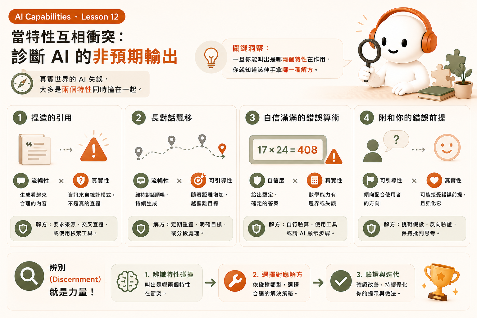 AI Capabilities Lesson 12|當特性互相衝突:診斷 AI 的非預期輸出