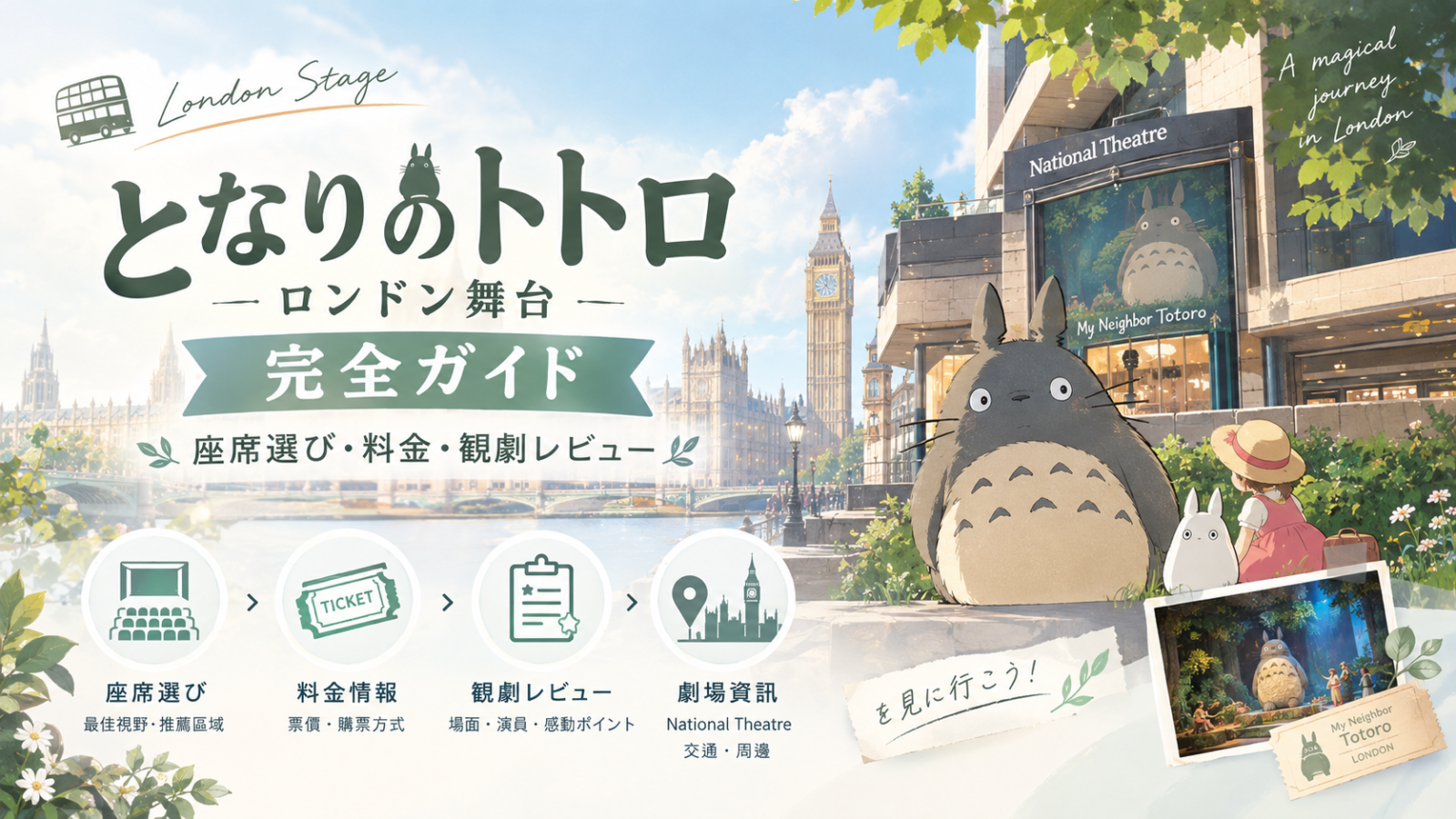 ロンドン舞台『となりのトトロ』完全ガイド|座席選び・料金・観劇レビュー