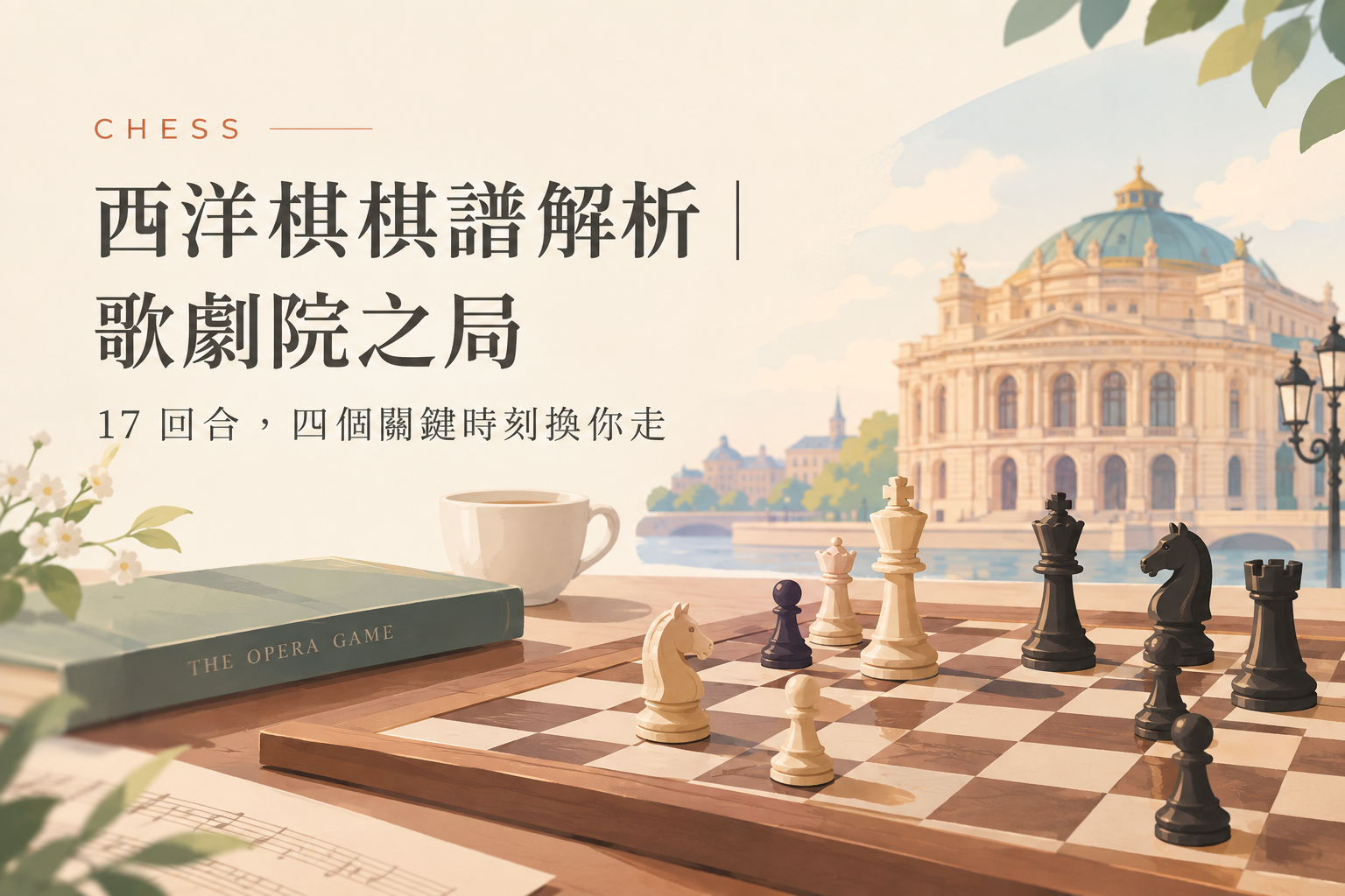 西洋棋棋譜解析｜歌劇院之局 17 回合，四個關鍵時刻換你走