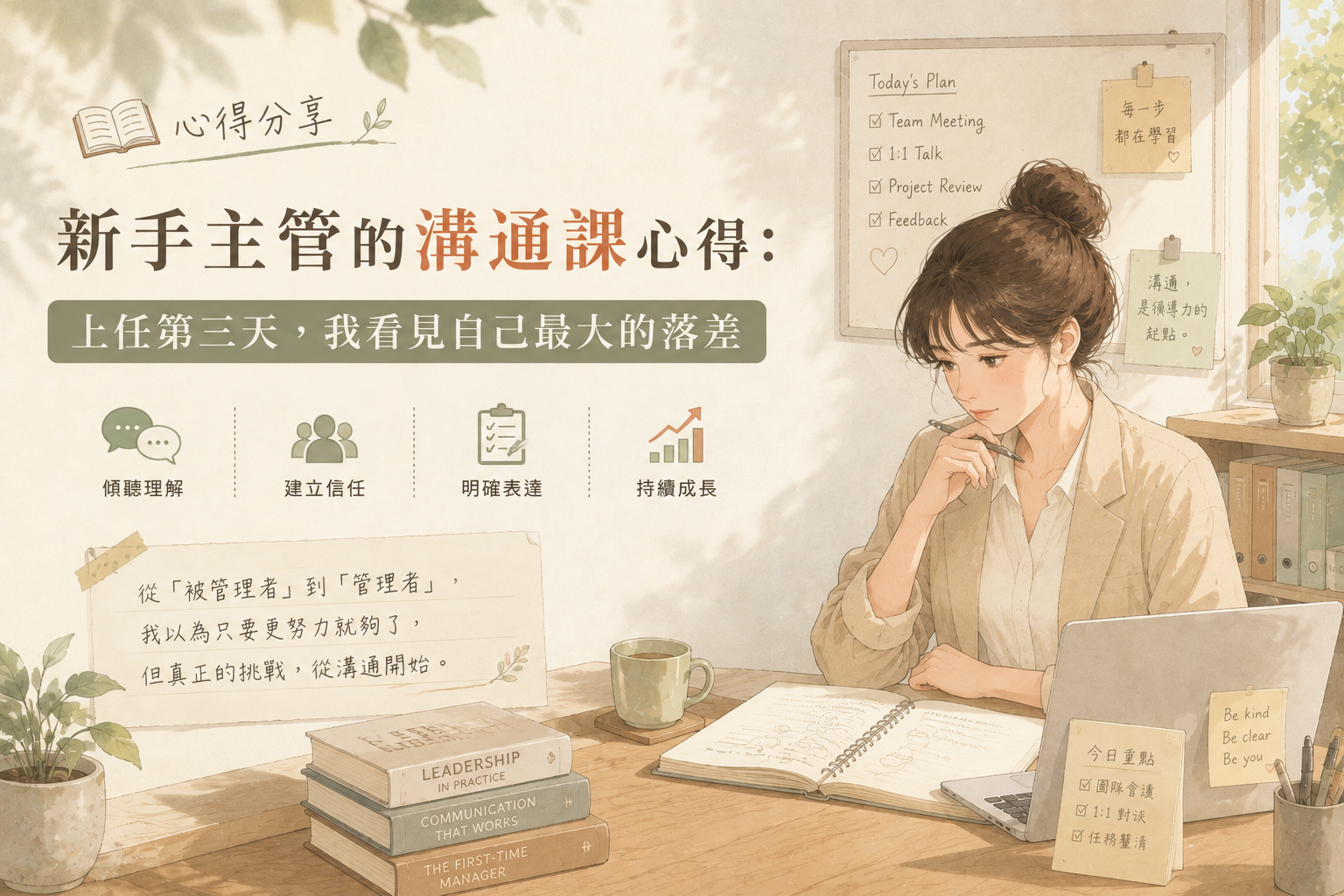 新手主管的溝通課心得：上任第三天，我看見自己最大的落差